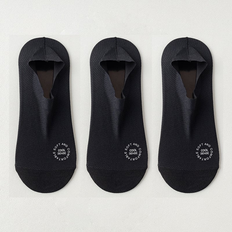 🔥 3er-Pack unsichtbare Socken mit rutschfester Sohle 🧦 – Atmungsaktiv, niedrig geschnitten, rutschfest und schweißabsorbierend
