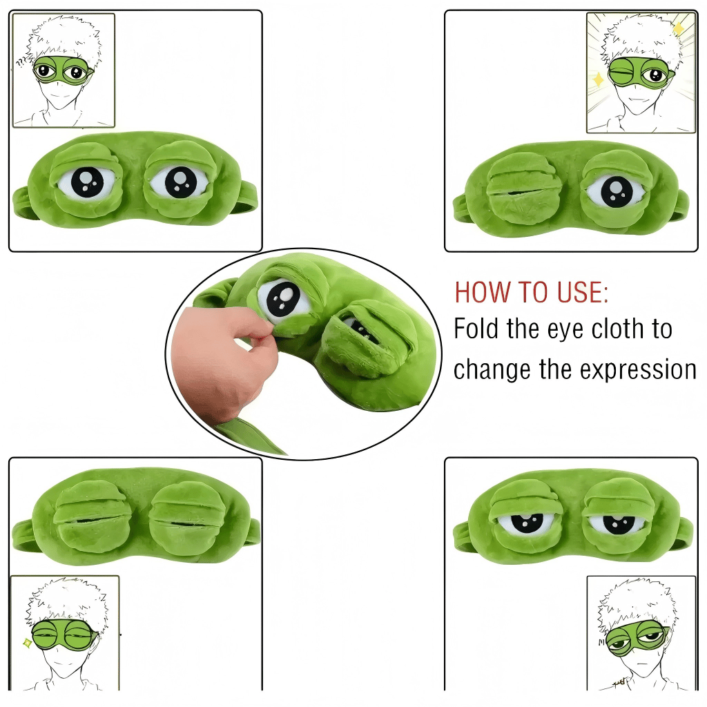 🔥Heißer Sale 49% RABATT✨ Niedliche 3D-Frosch-Schlafmaske🐸