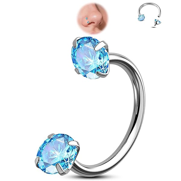 💎Hufeisenförmiger Nasenring – innenverschraubt und komfortabe