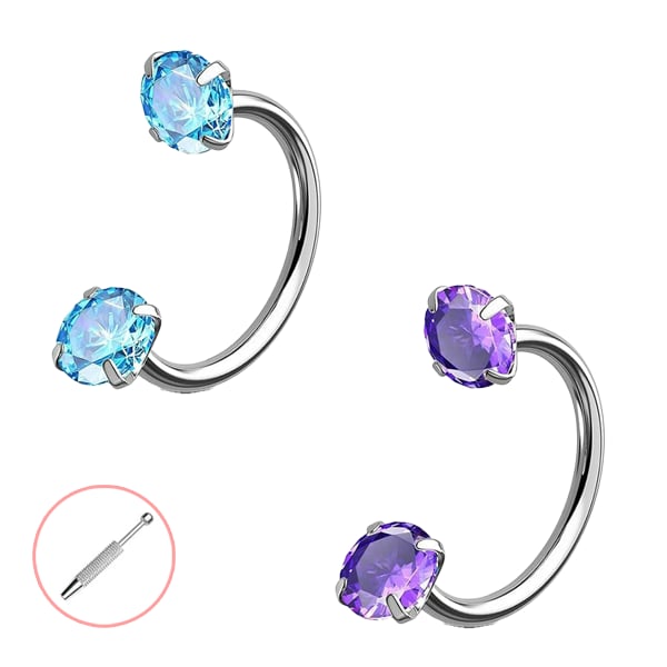 💎Hufeisenförmiger Nasenring – innenverschraubt und komfortabe