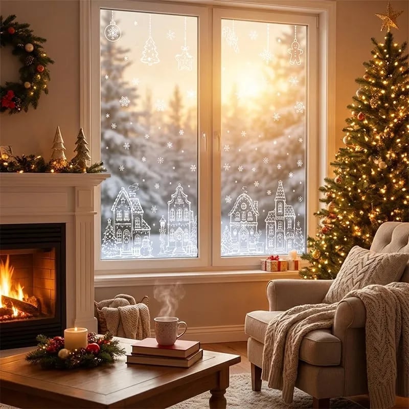 ❄️🎅Christmas Window Static Sticker Set
