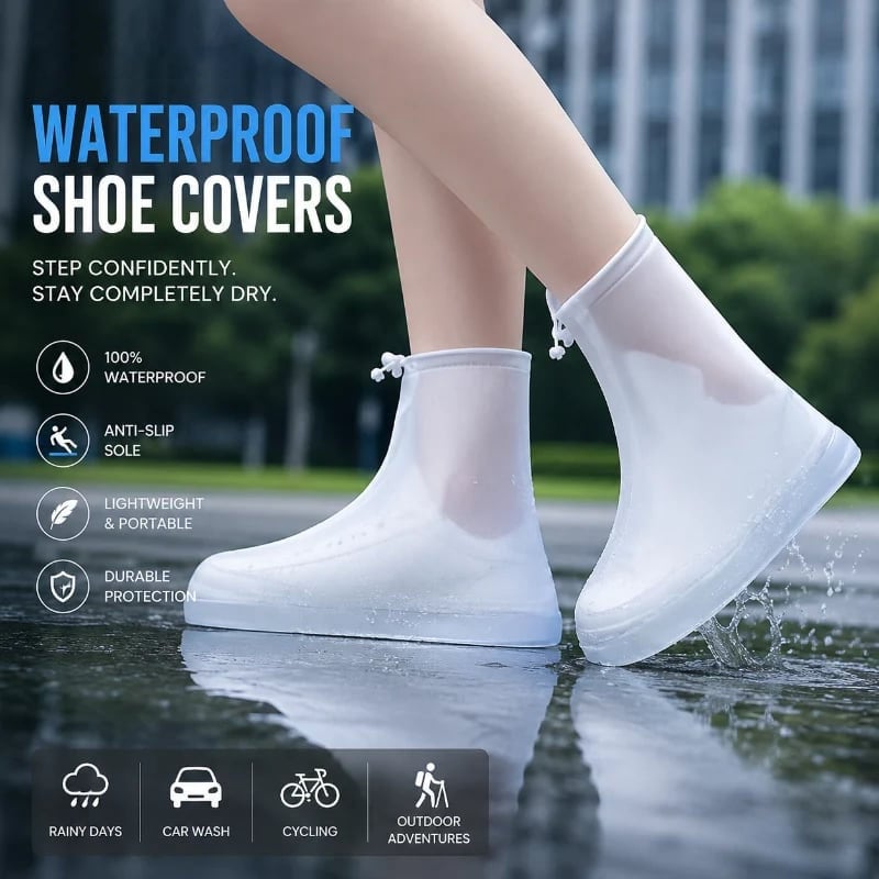 🔥Hot Sale 50% OFF🔥 Stop Soaked Sneakers! Heavy-Duty Rain Shoe Covers – Anti-Slip & Fold Into Your Bag 🌧️
