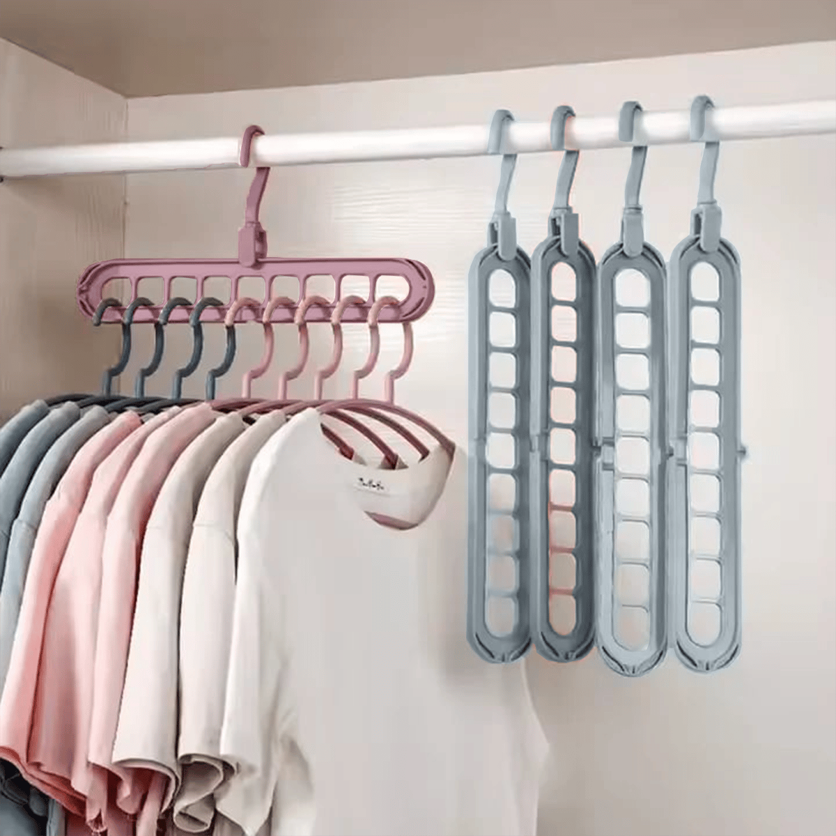 🔥👚 9-in-1 Smarter Kleiderbügel – Schaffen Sie 85 % mehr Platz in Ihrem Kleiderschrank!