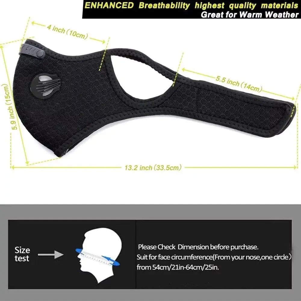 🔥 Last day of 50% off 💖 Reusable dust mask with activated carbon filter – designed for an active lifestyle