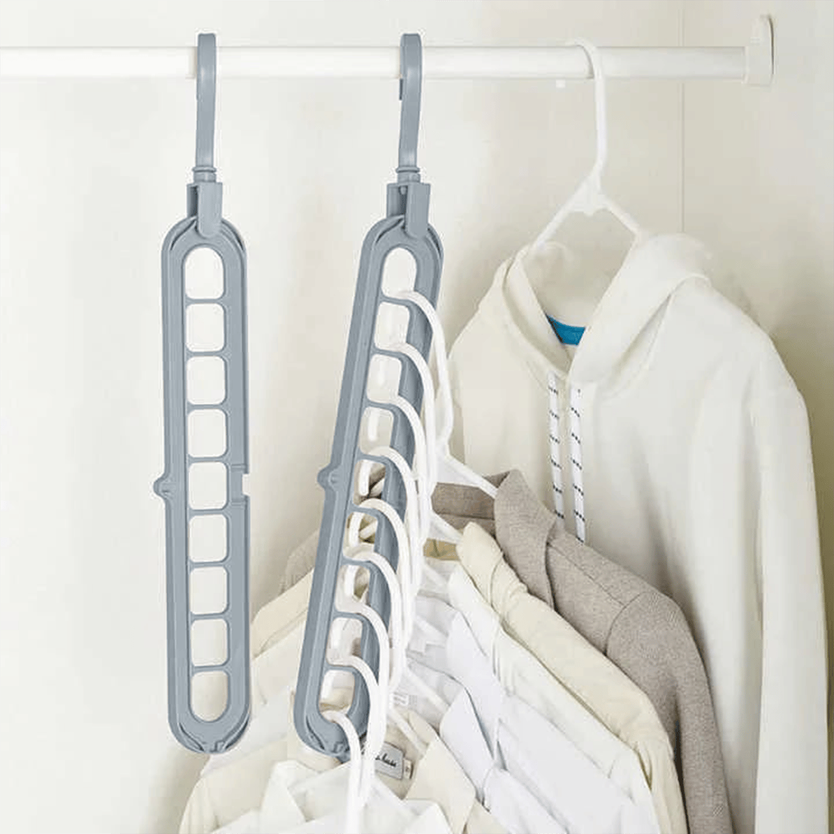 🔥👚 9-in-1 Smarter Kleiderbügel – Schaffen Sie 85 % mehr Platz in Ihrem Kleiderschrank!