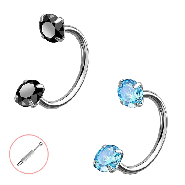 💎Hufeisenförmiger Nasenring – innenverschraubt und komfortabe