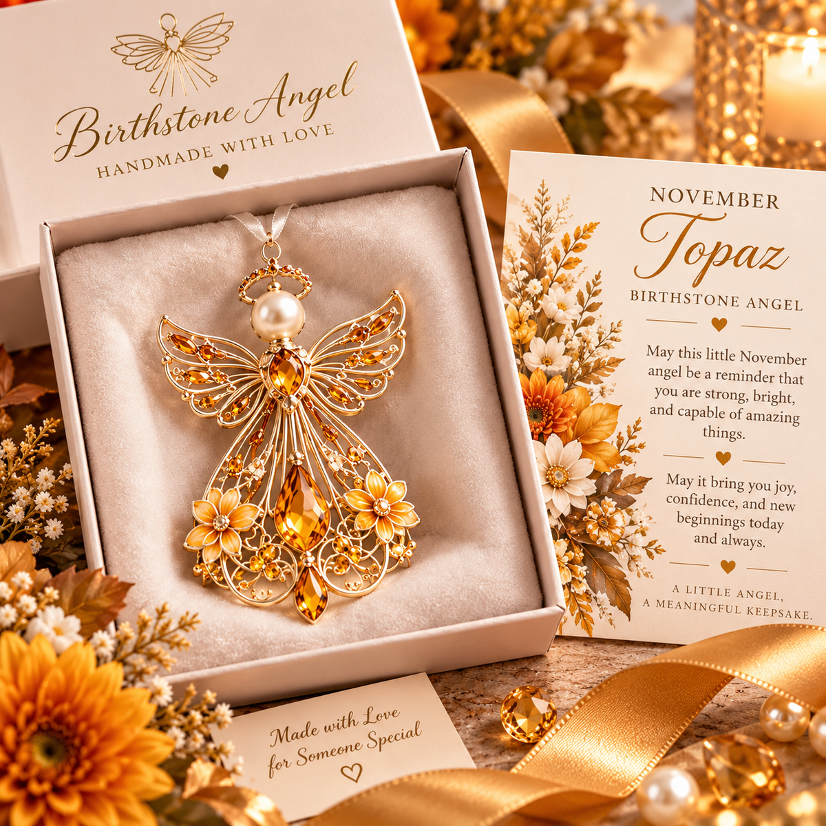 🕊️ Birth Month Guardian Angel Ornament – Not Just an Angel. Their Angel. ✨💎