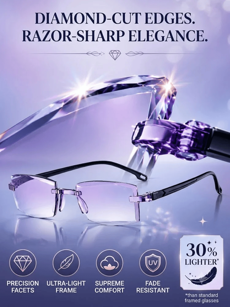 [Regain Your Youthful Vision] Smart Diamond‐Cut Reading Glasses 🔍