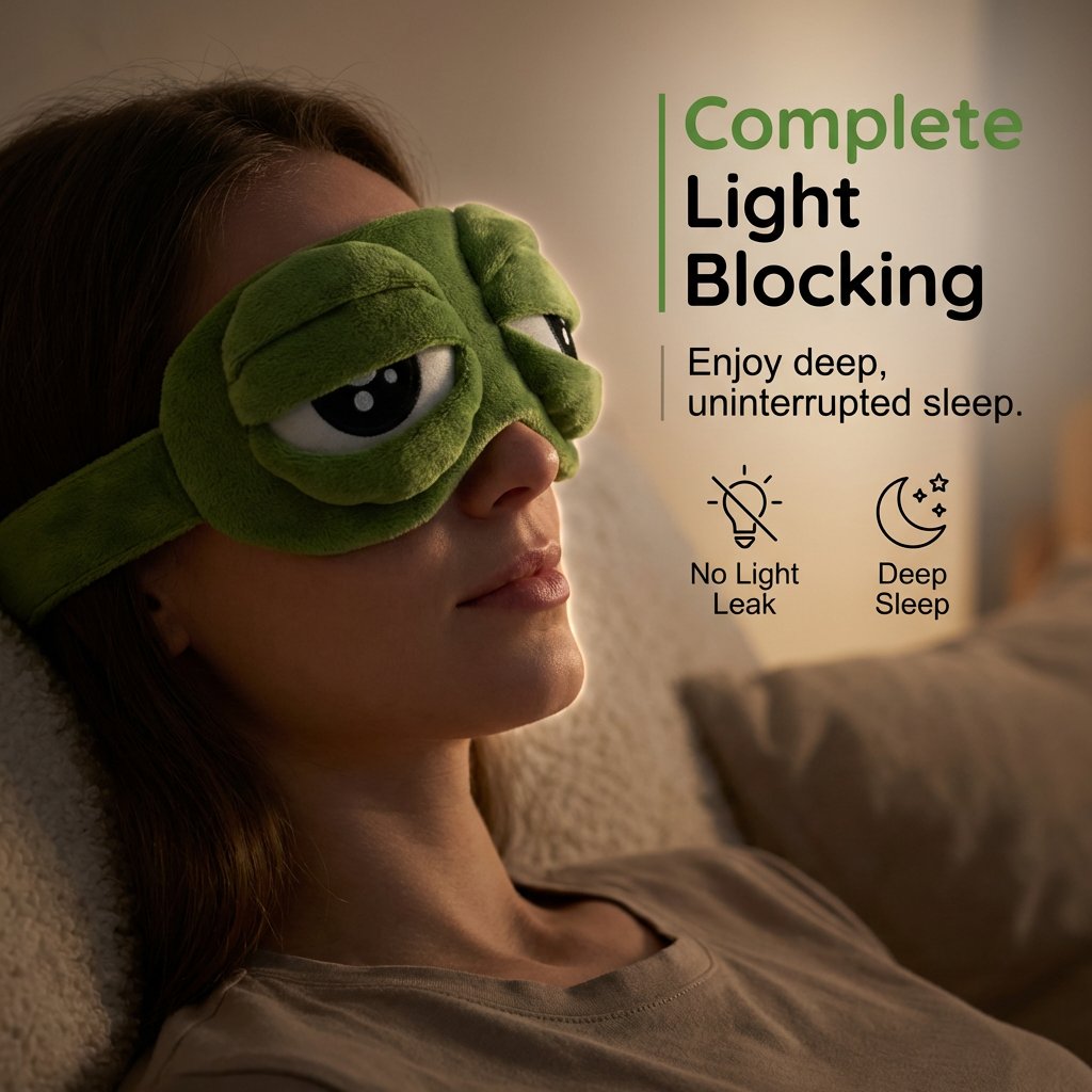 🔥Heißer Sale 49% RABATT✨ Niedliche 3D-Frosch-Schlafmaske🐸