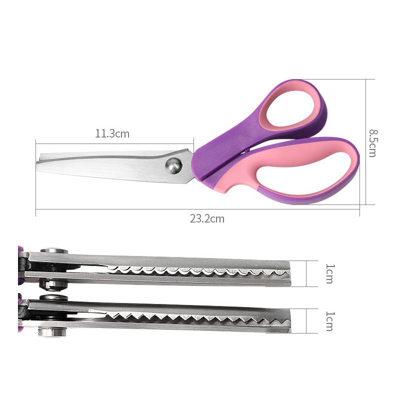 ✂️🧵Multi-functional stainless steel triangular serrated scissors