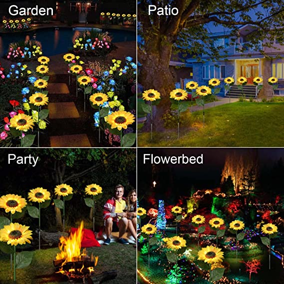 🌻☀️ Wasserdichte Solarlampen – Realistische Blütenblätter, wetterfest (IP65) und leuchten automatisch 8–12 Stunden lang ☀️🌻