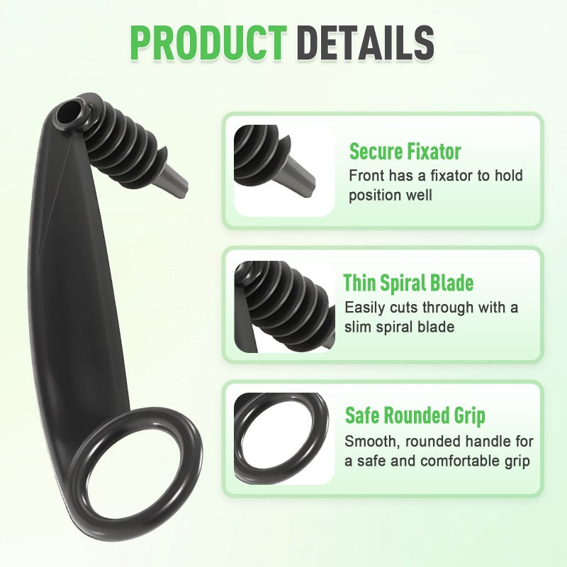 Spiral and V-tool duo for fruit decoration
