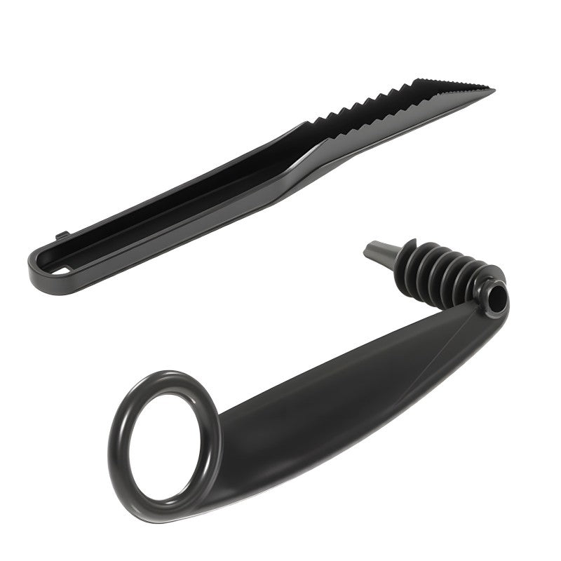 Spiral and V-tool duo for fruit decoration