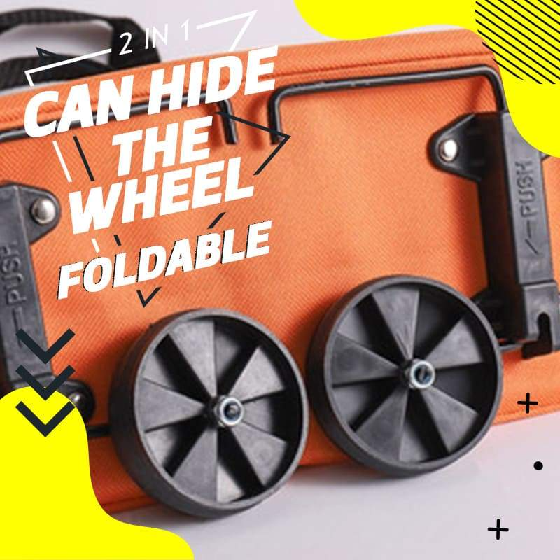 Foldable shopping bag on wheels