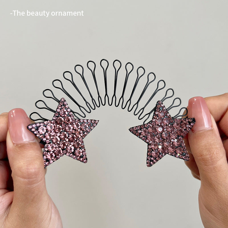Flexible comb with invisible grip for loose hair