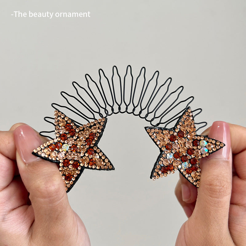 Flexible comb with invisible grip for loose hair