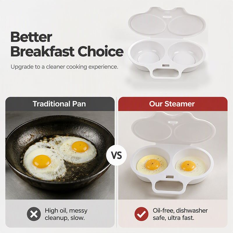 🎁New for 2026 – 50% off💥Microwave egg cooker with lid and handl
